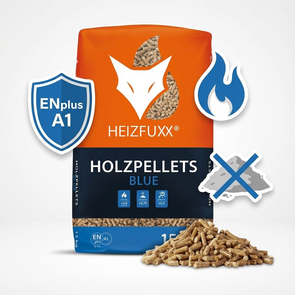 Holzpellets Blue in Premiumqualität – ENplus A1 – 65 × 15 kg