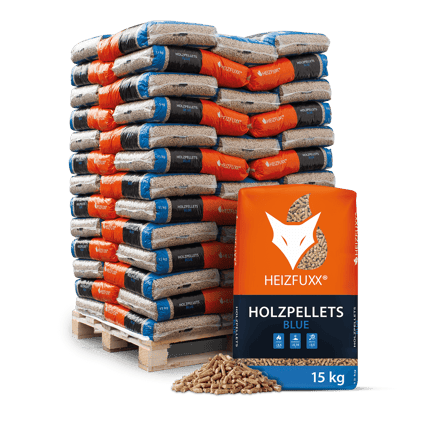 Holzpellets Blue in Premiumqualität – ENplus A1 – 65 × 15 kg