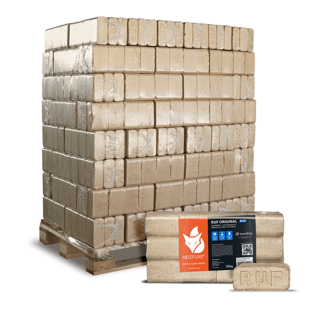 RUF Original Blue Holzbriketts in Premiumqualität – 96 × 10 kg