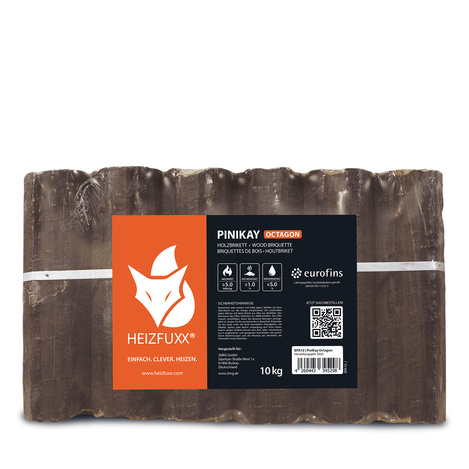 PiniKay Octagon Holzbriketts in Premiumqualität – Palette 960 kg