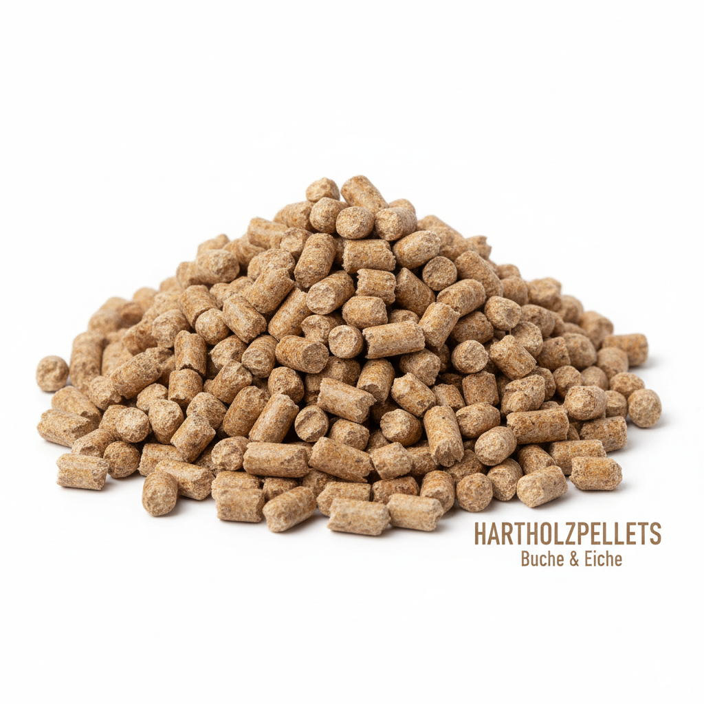Hartholzpellets aus Buche und Eiche